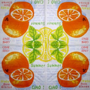 210 Zitronen, Orangen - 3-lagig - Ciao Summer !